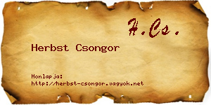 Herbst Csongor névjegykártya