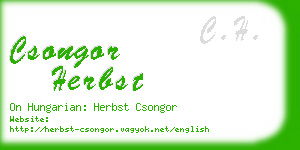 csongor herbst business card